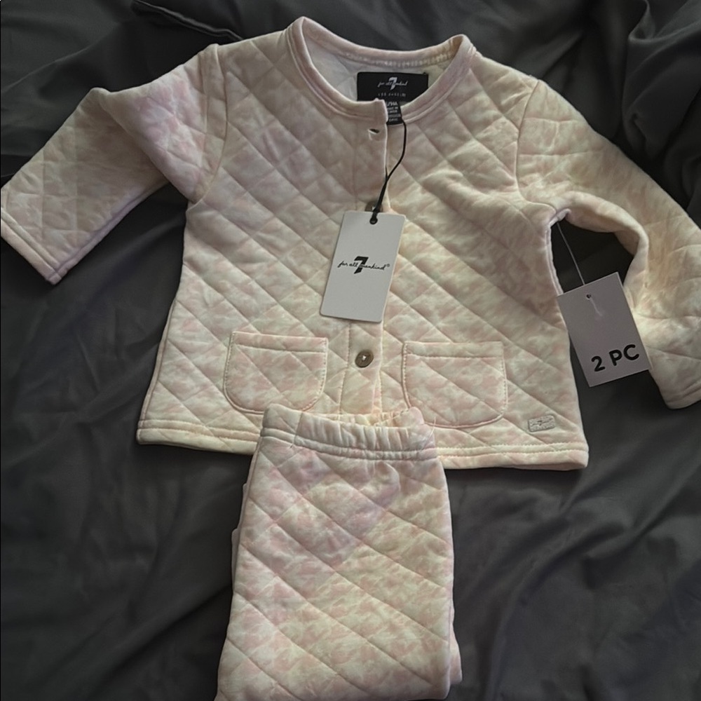 Quilted Pink Baby Outfit